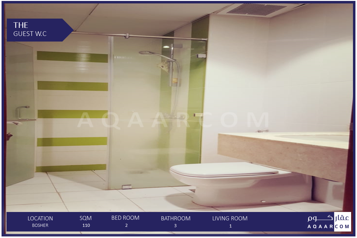 Luxurious 2 BHK Flat for rent in Bosher, Muscat, Oman